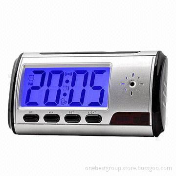 Clock hidden camera with high video and photo definition with 4GB or 8GB memory card